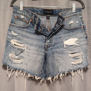 Lucky Brand Women's Ripped Jean Shorts - Light Blue